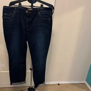 Kut from the Kloth Katherine Boyfriend Dark Blue  Jeans
